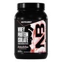 NutraBio 100% Whey Protein Isolate Protein Powder, 25g Protein with Complete Amino Acid Profile, Non-GMO, Soy & Gluten Free, Low Carb, Low Calorie Whey Protein Powder, Mansikkajäätelö, 2 Lbs