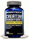 BODYTECH Creatiini Monohydraatti kapselit Micronized tukee lihasvoimaa, massa, ja Endurance (100 kapselia)