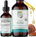 Reishi Tincture - Hermoston ja immuunijärjestelmän tuki, hengityselinten, sydän- ja verisuonitautien ja aineenvaihduntasairauksien hoitoon, keskittymiskyky ja rauhallisuus, kasviperäisten täydentää - 2 Fl Oz