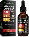 B12-vitamiini nestetippa - orgaaninen B12-vitamiini Sublingual Drops - orgaaninen B-vitamiini-komplex B5 Pantoteninen happo - vegaaninen B12 Sublingual 5000 mcg kanssa B6-vitamiini, nestemäinen B12 metyylikobalamiini tukee