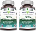 Amazing Formula Biotin 10000 mikrog Kasviskapselit ... B7-vitamiinin täydennys...
