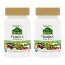 NaturesPlus lähde Life Garden C-vitamiini - 60 Vegaani kapselia, pakkaus 2 - Immunomy System Support - Certified Organic, Ei-GMO, Gluteenittomat - 60 Yhteensä