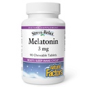 Stressi-relax Melatoniini 3 mg mukaan Natural Factors, Natural Sleep Aid, Palauttaa Sleep-Wake Cycle, 90 purutabletit (90 annosta), Piparminttu maku
