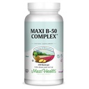 Maxi Health Stressi Relief B-vitamiinikompleksi naisille ja miehille, B6-vitamiini, B12-vitamiini, biotiini, inositoli, folaatti, vegaaninen, gluteeniton ja soijaton, Kosher, makuton, 100