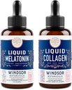 WINDSOR BOTANICALS Melatoniini ja kollageeni neste rest ja rekuperaatio ihon Bundle