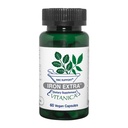 Vitanica Iron Extra, Iron Supplement Enhanced Absorption with C-vitamiini 500 mg, Methylfolate 400mcg, B12-vitamiini 500mcg, Kalsium, Keltainen Dock, Voikukka Root & Nettle Leaf Extract, Vegan, 60 kapselia