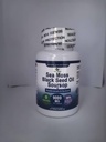 Sea Moss Softgel, Sea Moss Black Seed Oil Soursop BlackWrack Burdock Turmeric solujen regenerointiin,Detox,Gut, Joint Support,Chew Superfood Seamoss 6X Vahvempi kuin Sea Moss Gel,Capsule,Gummy