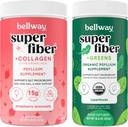 Bellway Super Fiber Powder + Collagen, Mansikka Lemonade Super Fiber + Vihreät