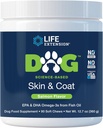 Life Extension Koiran iho & Takki - Dog Food Supplement for Healthy Skin and Coat Omega-3 Fish Oil for Dogs, Lohi maku, Ei keinotekoisia värejä tai makuja - 90 Soft Chews