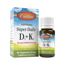 Carlson - Super Daily D3 + K2, 50 mikrog D3 + 45 mikrog MK-7, Heart & Bone Health, 90 nestepisaraa, 2.54 ml