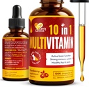 Canis&Cattus 10-in-1 Monivitamiini koirille ja kissoille . Päivittäinen Glukosamiini, B-vitamiini, C-vitamiini ja D3-tuki - nestemäinen lisäaine karpalolla ja MSM 2 oz
