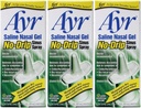 Ayr Saline Nasal Gel No-Drip Sinus Spray, 0,75 Fl Oz (paketti 3)