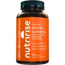 NutriRise Organic Ashwagandha juurikapselit mustapippuri, 1300mg, luonnollinen stressi & mieliala, kilpirauhanen, ja immuuni tuki täydentää, selkeys, Focus & Energy, Gluteeniton, 120 kreivi