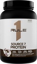 Sääntö 1 Lähde 7 Protein Decadent Flavor, Velvety Smooth Texture, 22g Anytime Protein, ja 10g Luonnollisesti EAA per tarjoilu 7 Premium Lähteet (1,8 punta*, Evästeet & Cream)