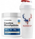 Solmittu Creatine & Shaker Bundle ... Mikronoitu Creatine Powder (250g, 50 tarjoilua) + 28oz Vuoto-Proof BPA-vapaa Shaker pullo Optimaalista sekoittamista varten.