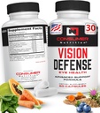 Eye Health lisäravinteet aikuisille - Tukee & suojaa silmän terveyttä A-vitamiini, luteiini, tauriini, kurkuma juuri, viinirypäleen siemenen uute & Milk Thistle Seed - Näkö puolustus 60 Ct