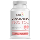 Myo-Inositol & D-Chiro Inositol täydennysosa naisille - Ihanteellinen 40:1 suhde -Tuki Hormoni Balance & Hedelmällisyys & Munasarja terveys - Vegaani jauhe kapselit - 120 kapselia 30 päivän toimitus