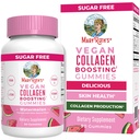 MaryRuth Organics Vegan Collagen for Women & Men, Collagen Boosting Gummies, ihonhoito, Lysiini, C-vitamiini, A-vitamiini, Amla, lisähiukset ja iho, vegaaninen, ei-GMO, gluteeniton, 90 tarjoilua