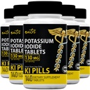 Nature's Fusions Kalium Iodide Tabletit (Pack of 5) 130mg - 700 tablettia EXP 10/2032 - YODO Naciente - KI Pillerit - Yoduro de Potasio
