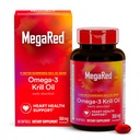 Omega-3 Krill Oil 350 mg Softgels, MegaRed (60 Count In A Bottle), EPA & DHA Omega-3 Rasvahapot Ei kalainen Jälkimaku Toisin kuin kalaöljy, sisältää antioksidantti Astaksantiini