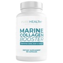 Marine Collagen ja Hyaluronihappo lisäravinteet, Aloe Vera Leaf geeli ja E-vitamiini Collagen Peptides pillereitä.