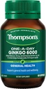 Thompson's One-A-Day Ginkgo 6000mg 60 kapselia