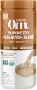 OM MUSHROOM SUPERFOOD Coffee Latte Blend Mushroom Powder, 8.47 Ounce Canister, 30 Palvelijat, Leijonan Mane, Cordyceps, Reishi, Chaga, Energy & Mental Clarity Support Supplement