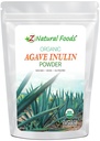 Z Natural Foods Organic Agave Inulin Powder, Natural Fiber Superfood Superfood Powder for Drinks, Smoothies, and Recipes, Raw, Ei-GMO, Vegan, Gluteeniton, Kosher, 1 lb