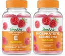 Elinkelpoinen E-vitamiini + Fosfatidyyliseriini (PS), Gummies Bundle - Suuri maku, vitamiinilisä, gluteeniton, GMO-vapaa, purukumi