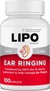 Lipo-Flavonoid Plus Tinnitus Relief - Lääkäri-Recommended for Sormuskorvat - Kliinisesti todistettu Lemon Bioflavonoid Complex Vitamiinit C, B1, B2, B6, B12, & Kalsium - 100 Caplets