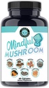 Vihaiset lisäravinteet Mielikkäät sienet Kapselit - 7in1 Premium Health Shroom Blend of Maitake, Shiitake, Reishi, Turkey Tail, Cordyceps, Lions Mane ja Chaga Sienet (60ct)