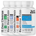 Nuoriso & Tonic Bedtime Trim Detox Cleanse Potkaise pois painonhallinta - 120 pilleriä