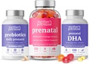 Äidin lupaus prenataalinen vitamiini Gummies + prenatal DHA & prenatal probiootit Bundle