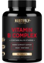 B-vitamiini Complex - sisältää kaikki olennaiset B-vitamiinit - B1, B2, B3, B5, B6, B7, B9, B12 ja Biotiini - Super B Complex vitamiineja energian, immuniteetin ja mielialan tukea - 90 tablettia