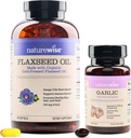 NatureWise Organic Pellavaöljy Max 720mg ALA ... Korkein Potenssi Pellavaöljy Omega 3 Valkosipuli Odorless Softgels 1500mg Tuki Hampaat & Immuunijärjestelmä Terveys