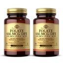 Solgar Folate 666 mikrog DFE (Foolihappo 400 mikrog) - 250 tablettia, pakkaus 2 - Prenatural Support - Ei-GMO, Vegan, Gluteeniton, Dairy Free, Kosher - 500 yhteensä