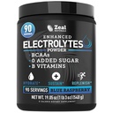Zeal Naturals Electrolyte Powder Recovery Drink (90 tarjoilua sininen vadelma) w 0 Sokeri + BCAAs + B-vitamiinit Elektrolyytti täydentää w Kaliumsinkki & magnesium for Hydration - Keto Electrolytes