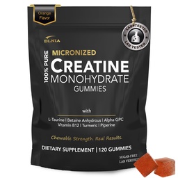 Kreatiini Monohydraatti Gummies miesten ja naisten - Sokeriton & Vegan Advanced Formula W/L-Tauriinia + B12 - B12 - lihasten vahvuus, lihakset rakentaja, Recovery, Energy Boost, Pre-Workout täydentää