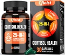Cortisol Supplement for Women, 25-in-1 Cortisol Reducer for Women & Men, Cortisol Supplements for Men with Ashwagandha, Rhodiola Rosea, L-Theanine, for Mieliala, Focus, Sleep Support, 30 kapselia