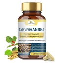 Organic Veda Ashwagandha kapselit, 2000mg - 100% Pure Ashwagandha juurilisä mustapippuriuute Maksimi-imeytyminen - Boost Energy, Adrenal, Immuniteetti & Mood - Vegan - 120 Count