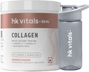 Heal;thKart hk Vitals Marine Collagen Supplement (Orange, 200g) & Sipper Bottle (Grey, 300ml) Combo Pack ...