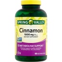 Spring Valley Cinnamon Dietary Supplement, 1000 mg, 400 Kasvissyöjä Kapselit - Aineenvaihdunta tuki. Sisältää Tarra.