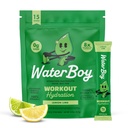 Waterboy Treenout Hydraation ... 2,960mg Sokeriton Elektrolyyttijauhepakkaus L-glutamiini + vitamiinit Ei sokeria, kaikki luonnolliset, Gluteeniton 15 Drink Stick Mixes (Sitruunalimetti)