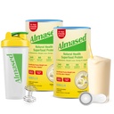 Almased Meal Replacement Shakes for Weight Loss - Protein Powder - Starter Kit (Almond Vanilla Flavor, 2 purkkia 17,6 oz + Shaker Bottle + Scoop)