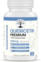 Quercetin Premium - Sinkki ja bromeliini - Immunosysteemi ja hengitysteiden terveystuki - hapettumisenestoaineet - Ei-GMO, Gluteenittomat - 60 Vegaanikapselia