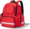 Trunab First Reasoner Bag Trauma Backpack Tyhjä, Lääkinnällinen hätäpakkausten varastointi Hyppää laukku EMT, EMS, Poliisi, Palomiehet, Turvallisuus Officeers - Patentoitu suunnittelu punainen