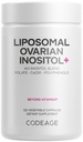 Codeage Liposomal Ovarian Inositol+ täydennysosa - Myo-Inositol & D-Chiro-Inositoli 40:1 Blend, Folate 5-MTHF, CoQ10, Pomegranaatti & villi mustikka, liposomaalinen toimitus, ei-GMO, Gluteeniton - 120 kapselia