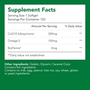 Lisäravinteet, Ubikinoni CoQ10 (Coenzyme Q10) 300 mg, BioPerine (5mg) ... tukee sydänterveyttä, energiaa ja imeytymistä (1 pullo-120 Softgels-2mo Supply) ...