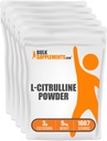 BulkSupplements.com L-Citrulline Powder - Sitruliini Supplement, Typpioksidi Supplement - Mauttomat & Gluteenittomat - 3g per tarjoilu, 1kg (Pack of 5) (11 lbs)