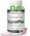 DigestPlus Dgestive Enzymes - Plant-Baseed Enzymes for Digestion Support, Auttaa vähentämään turvotusta ja kaasua - Pure Enzyme Formula Ravintoaineiden Imeytyminen - Digestion täydentää, 180 kapselia